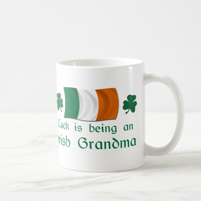 Caneca De Café Avó irlandesa afortunada (Direita)