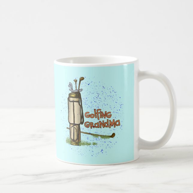 Caneca De Café Avó Jogando Golfe (Direita)