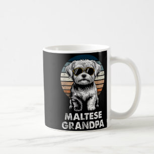Caneca De Café Avô Maltês Legal Retrô Engraçado Dono de Cachorro