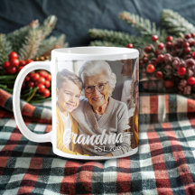 Avó moderna e elegante colagem de fotos personaliz