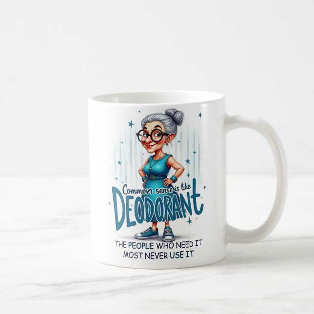 Caneca De Café Avó Moderna Simples Fofa e Elegante (Direita)