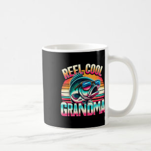 Caneca De Café Avó Muito Legal, Avó Engraçada de Pesca, Dia das M