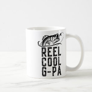 Caneca De Café Avô Muito Legal Pescaria Pescador Divertido Retro