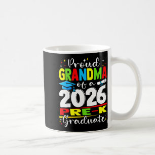 Caneca De Café Avó orgulhosa da pré-escola de 2026 formada no dia