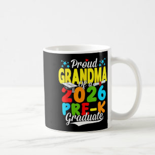 Caneca De Café Avó orgulhosa da pré-escola de 2026 formada no dia