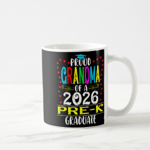 Caneca De Café Avó orgulhosa de graduados da pré-escola de 2026 n