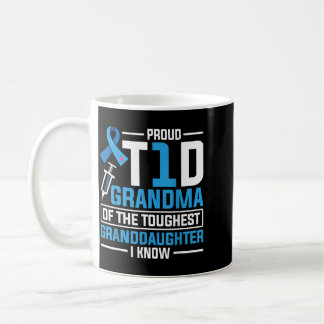 Caneca De Café Avó orgulhosa de T1d Avô Tipo 1 Diabetes