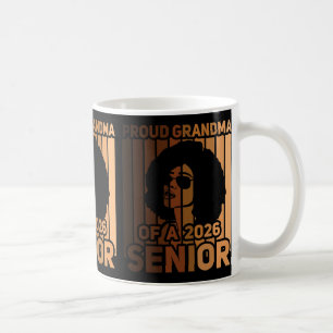 Caneca De Café Avó Orgulhosa De Um Senior De Melanina Africano Am