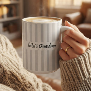 Caneca De Café Avó ou Avô Mãe Tia Personalizada Letra Moderna