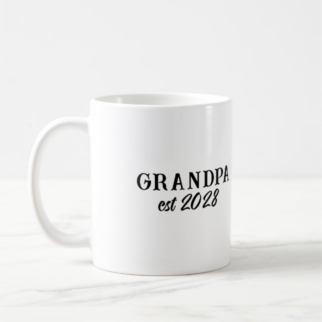 Caneca De Café Avô Personalizado Estabelecido Tipografia Retro (Esquerda)