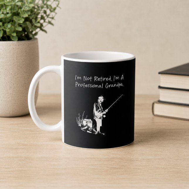 Caneca De Café Avô Profissional Não Aposentado Engraçado (Criador carregado)