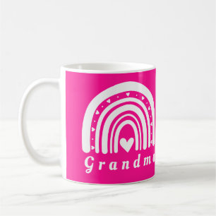 Caneca De Café Avó Rainbow Heart Pink Quente