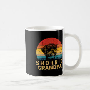 Caneca De Café Avô Retro Shorkie Amantes de Cães Pai da Garra Dia