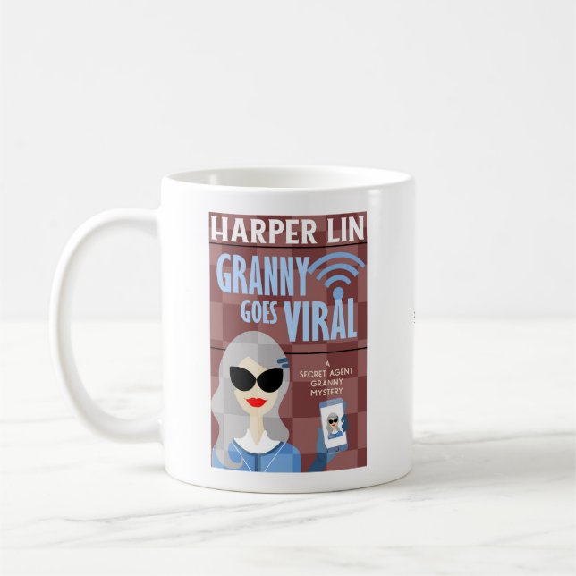 Caneca De Café Avó vira viral por Harper Lin Book Cobrir Mug (Esquerda)