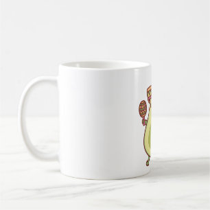Caneca De Café Avocado Bonito Com Chapéu Sombrero E Maracas
