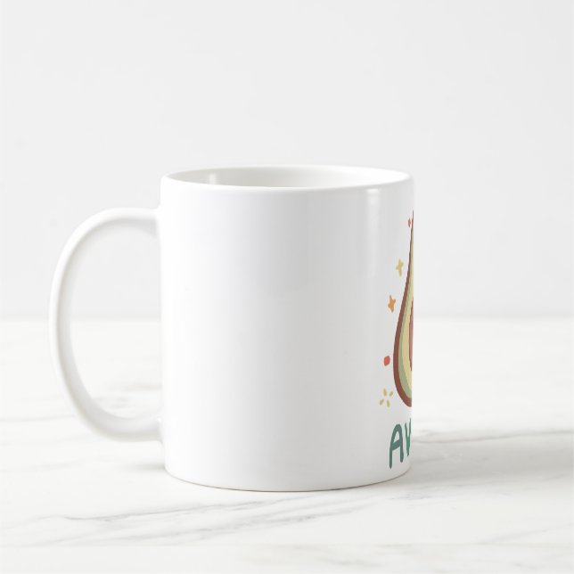 Caneca De Café Avocado Delight � Bela Arte Animal (Esquerda)