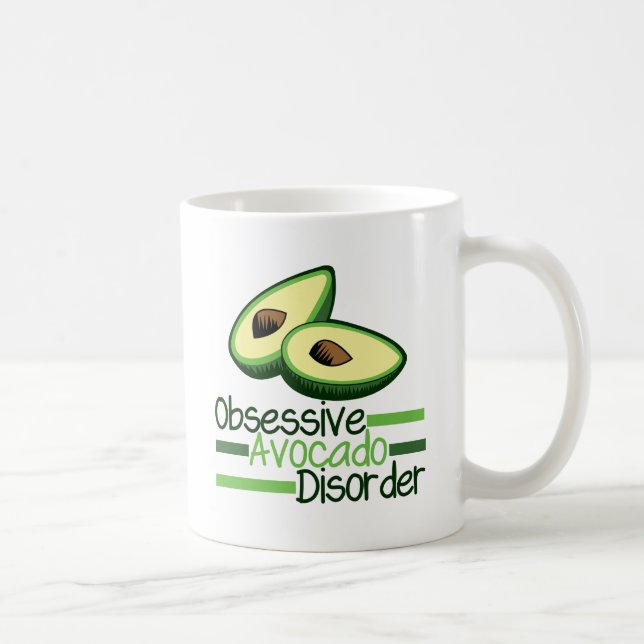 Caneca De Café Avocado Obsessivo Legal Verde (Direita)