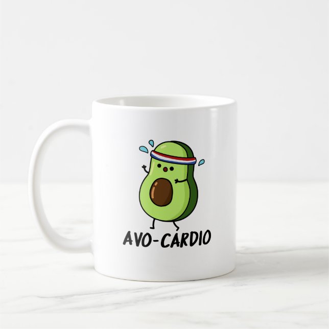 Caneca De Café Avocardio Funny Excercise Avocado Pun (Esquerda)