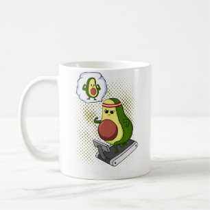 Caneca De Café Avocardio Placa engraçada de abacate Cardio Corrid