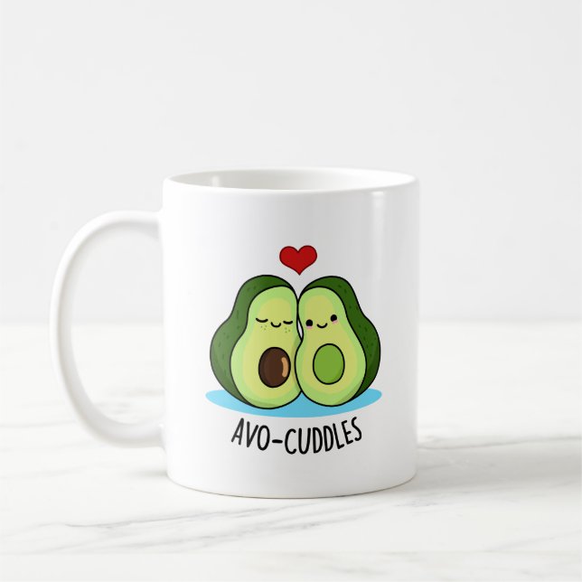 Caneca De Café Avocudles Funny Avocado Casal Pun (Esquerda)