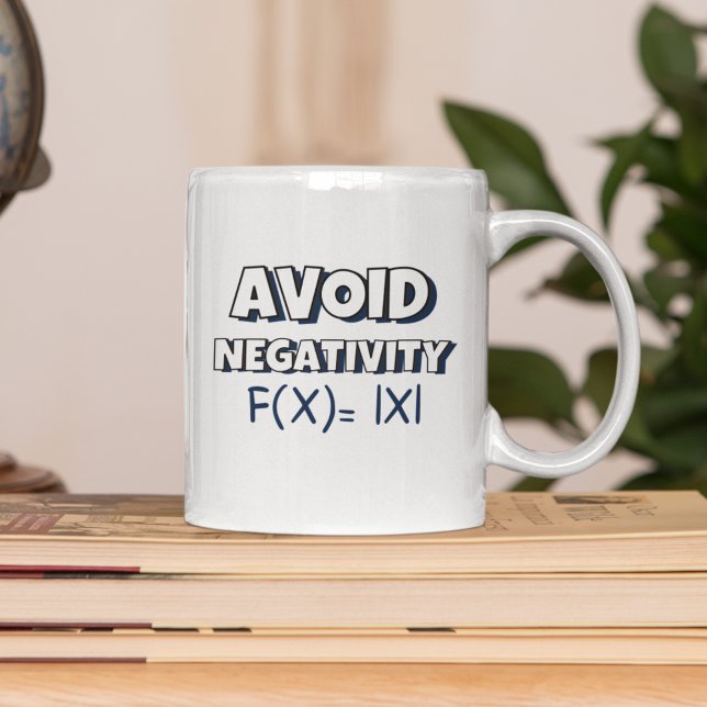 Caneca De Café Avoit Negativity Funny Math  (Criador carregado)
