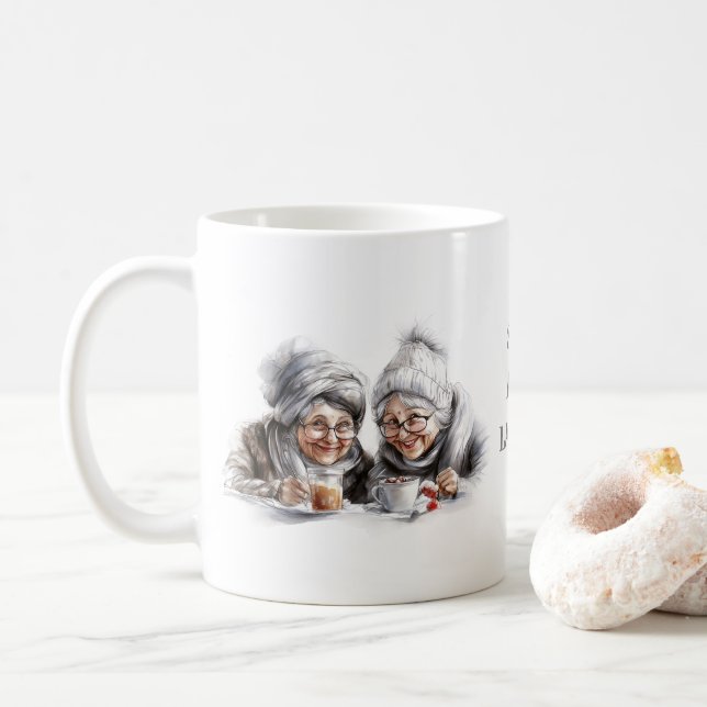 Caneca De Café Avós, Amigos, Irmãs Coffee Mug (Com Donut)