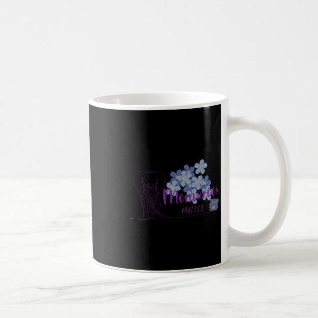 Caneca De Café Awareness Myosotis Elefante Esquece Heimerheimer  (Direita)