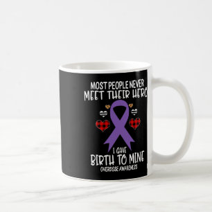 Caneca De Café Awareness Warrior's Mom I Gave Birth To Mine Hero