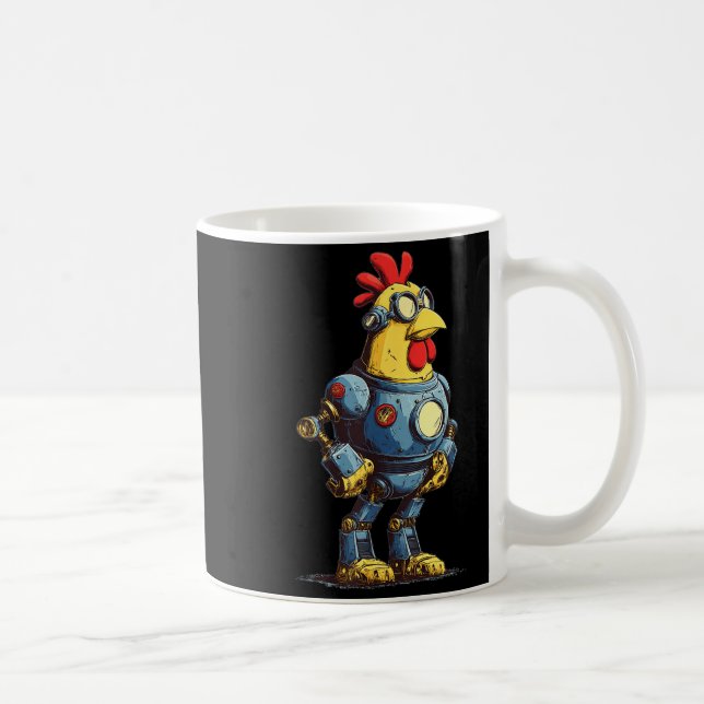 Caneca De Café Awesome Chicken Robot For Future Animals Lovers  (Direita)
