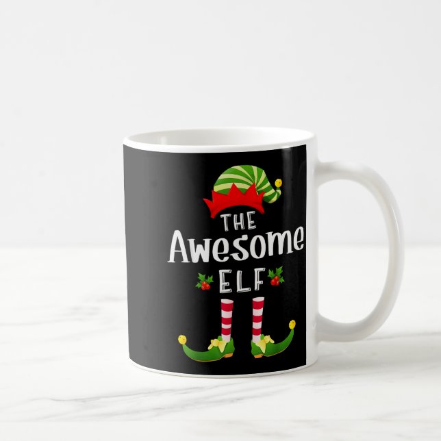 Caneca De Café Awesome Christmas Elf Matching Pajama X-mas Party  (Direita)