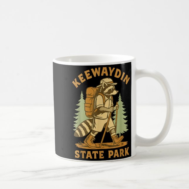 Caneca De Café Awesome Keewaydin State Park, Ny Hiking Racoon Hik (Direita)