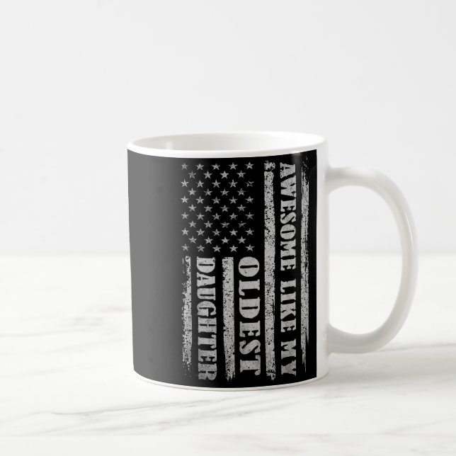Caneca De Café Awesome Like My Oldest Daughter Men Funny For Dad  (Direita)