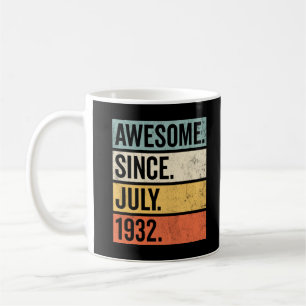 Caneca De Café Awesome Since July 1932 Birthday Retro