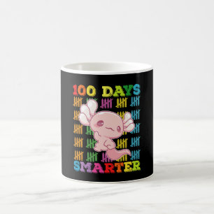 Caneca De Café Axolote 100 Dias Mais Inteligente 100º Dia de Esco