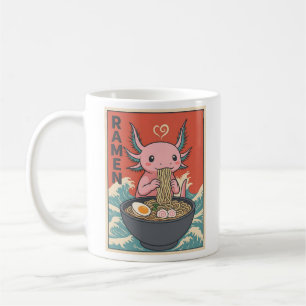 Caneca De Café Axolote Amante de Macarrão Ramen Engraçado Criatur
