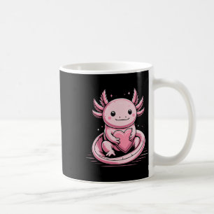 Caneca De Café Axolote Segurando Coração Dia dos Namorados Fofo V