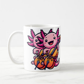 Caneca De Café Axolote Tocando Celo Axolotes Músico Música
