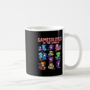 Caneca De Café Axolotes Gamer Diversos Do Mundo Axolote Ani