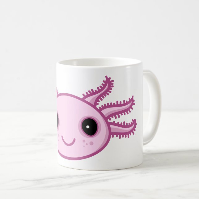Caneca De Café Axolotl - Acupa Clássica Cuta Axolotl, 11 oz (Frente Esquerda)