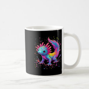 Caneca De Café Axolotl Bonita Arte Colorida Kawaii Axolotl