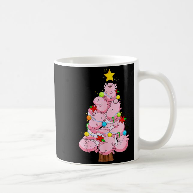 Caneca De Café Axolotl Christmas Tree Ornament Fish Axolotl Anima (Direita)