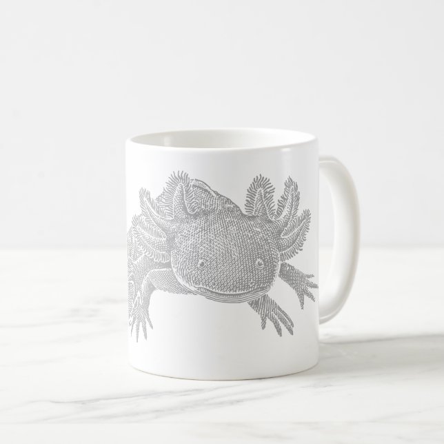 Caneca De Café Axolotl Coffee Mug - GRAY (Frente Esquerda)