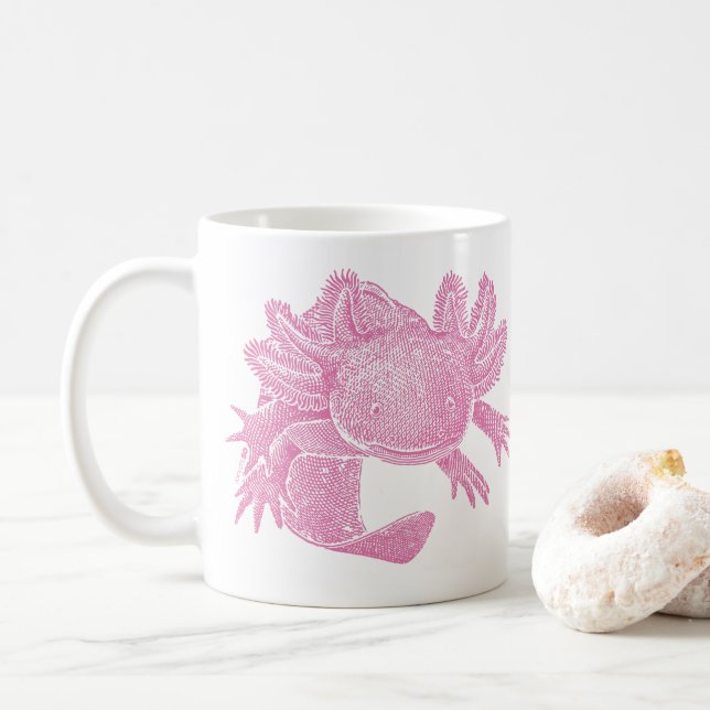 Caneca De Café Axolotl Coffee Mug - PINK (Com Donut)