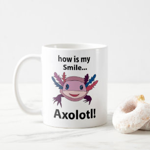 Caneca De Café Axolotl Como É Que O Meu Sorriso É Engraçado Axolo