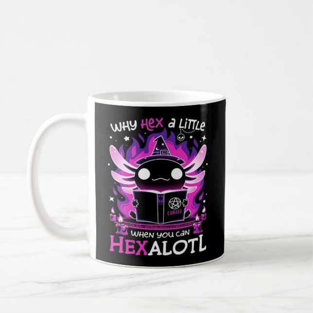 Caneca De Café Axolotl Hora das Bruxas - Salamandra  (Esquerda)