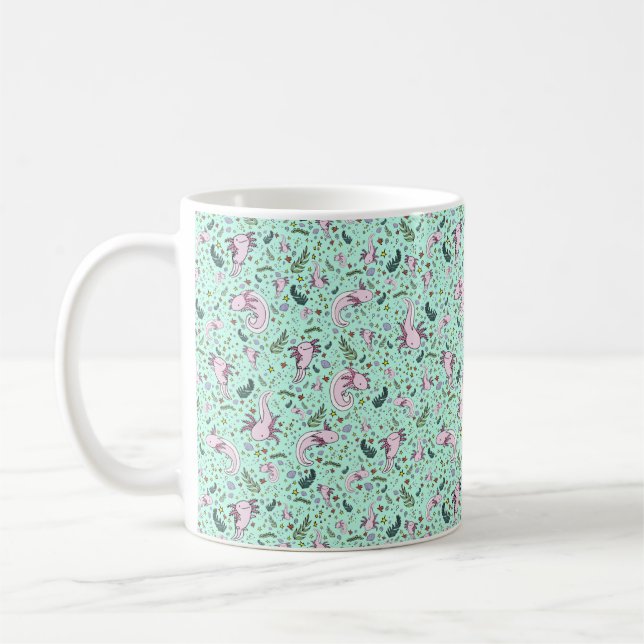 Caneca De Café Axolotl Mug, Verde (Esquerda)