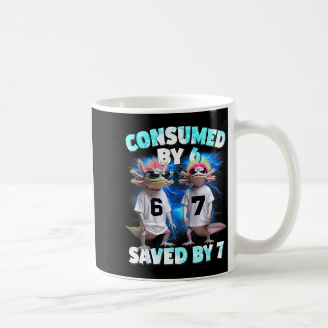 Caneca De Café Axolotl Prophecy – Consumed By 6, Saved By 7  (Direita)