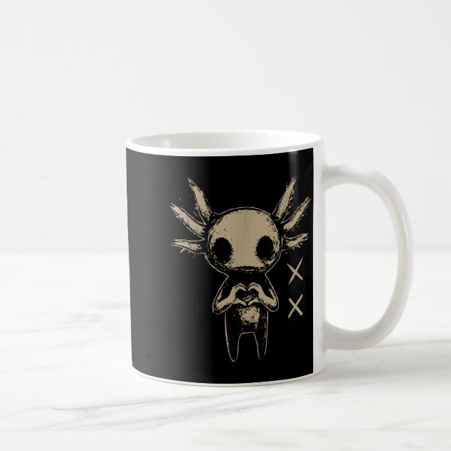 Caneca De Café Axolotl Still Emo Goth  (Direita)