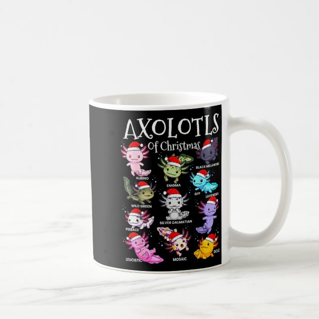 Caneca De Café Axolotls Santa Hat Christmas Pajama Cute Animal Ax (Direita)