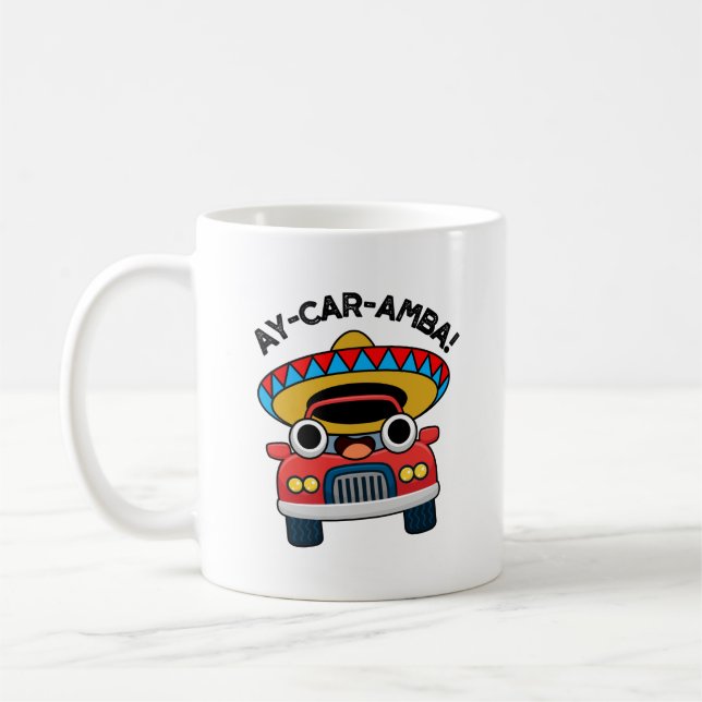 Caneca De Café Ay-Car-Amba Engraçado Carro Mexicano (Esquerda)